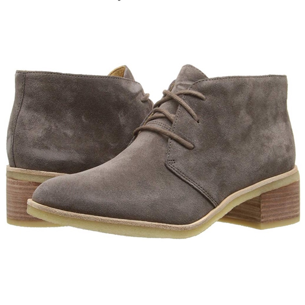 Clarks Phenia Carnaby Boot, Gray Suede, 6